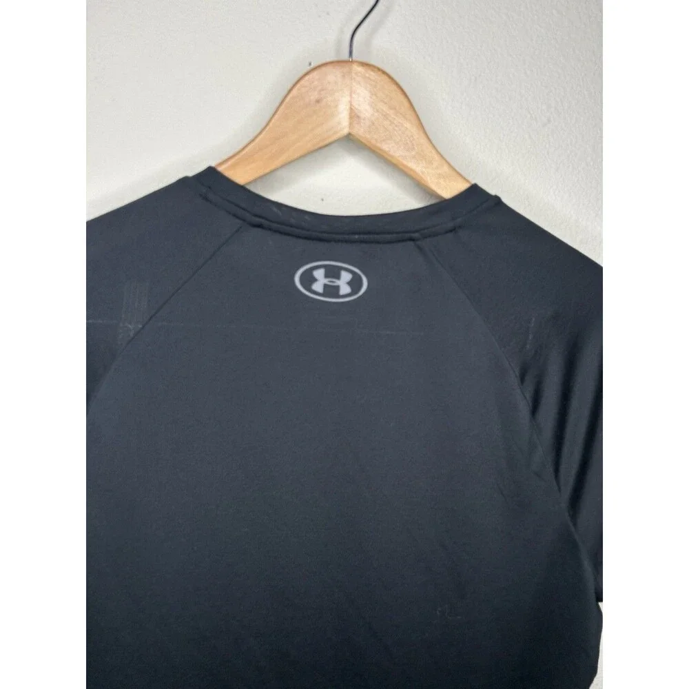 Under Armour Mens Size Large THE TECH TEE Black Training Athletic Workout Shirt